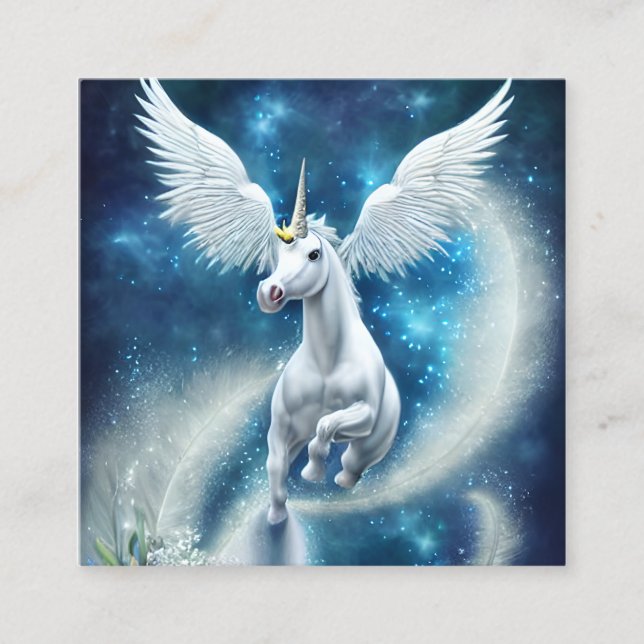 Carte D'appel Unicorne dans l'air (Devant)