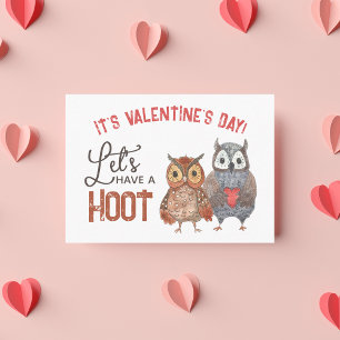 Carte D'appel Valentine's Day Owls Classroom Valentine Card Pack