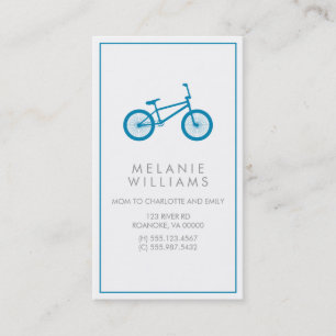 Carte D'appel Vélo bleu Mod Ocean