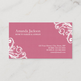 Carte d'appel Vintage Pink