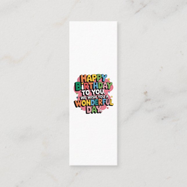 Carte D'appel Vœux d'anniversaire colorés (Devant)