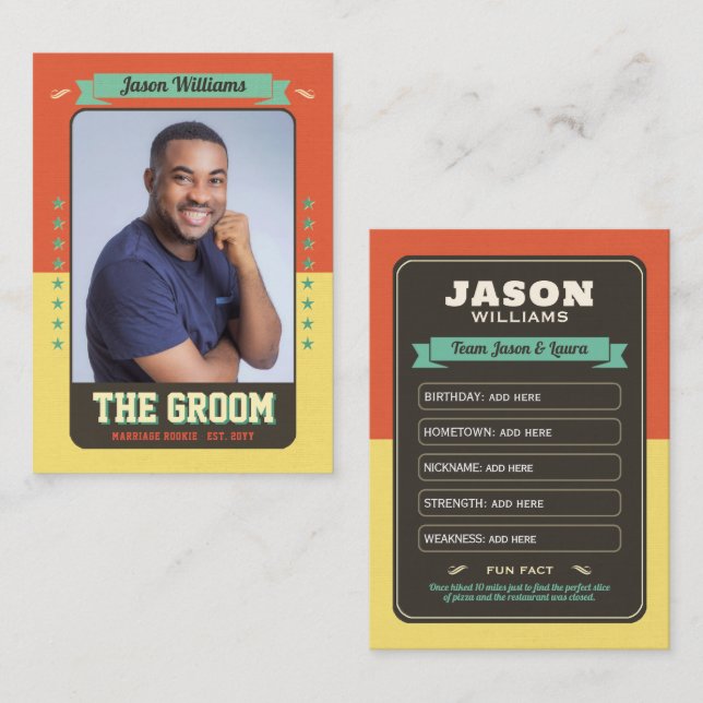 Carte D'appel Voitures De Commerce Personnalisées, Mariage Amusa (Devant / Derrière)