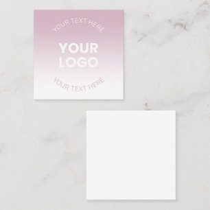 Carte D'appel Votre logo   Ombré moderne rose poussiéreux et bla