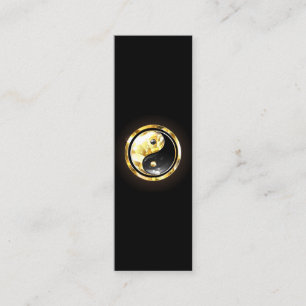Carte D'appel Yin Yang or sur noir