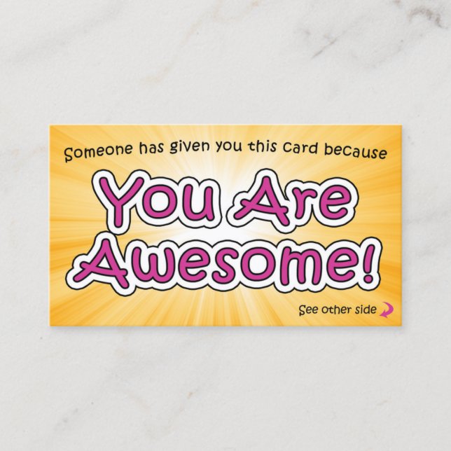 Carte D'appel You Are Awesome Cards - Appreciation Cards (Devant)