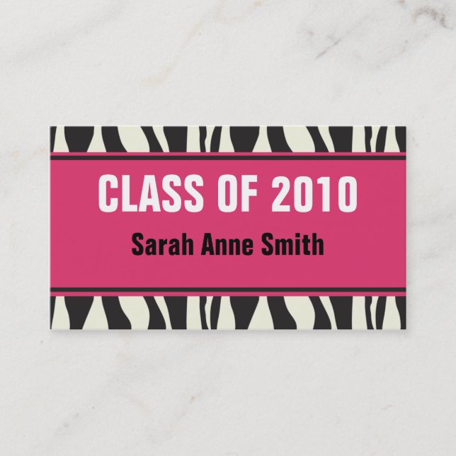 Carte D'appel Zèbre (Devant)