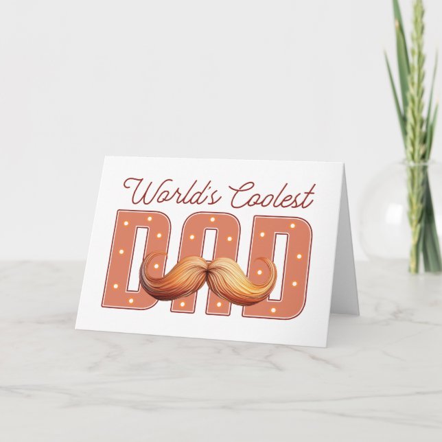 Carte Dapper Dad : Célébration de la moustache et du mar (Devant)
