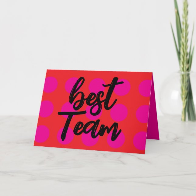 Carte d'appréciation "Best Team" pour les collègue (Devant)