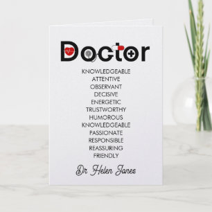 Carte d'appréciation du médecin