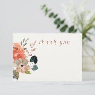 Carte d'appréciation du Merci Mariage floral