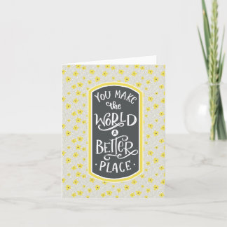 Carte d'appréciation Merci