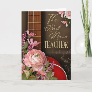 Carte d'appréciation pour professeur de guitare