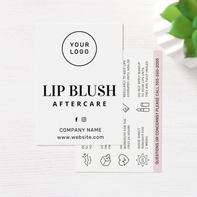 Carte d'après-garde Flush Lip Lip personnalisée (Bureau)