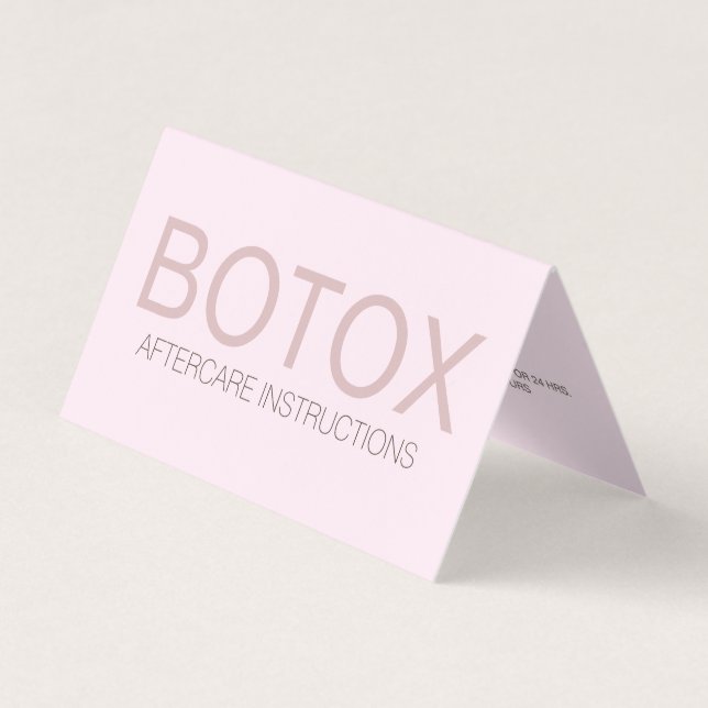 Carte d'après-garde Plier Botox Rose (Devant)