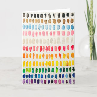 Carte d'aquarelle avec drapeau de fierté incluse p