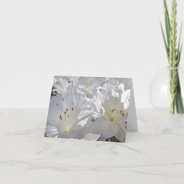 Carte d'Aquarelle blanche Azaleas (Devant)