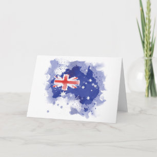 Carte d'aquarelle de l'Australie