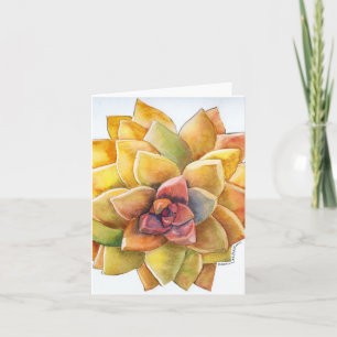 Carte d'aquarelle Graptopetalum