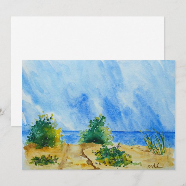 Carte d'aquarelle Lake Superior (Devant / Derrière)