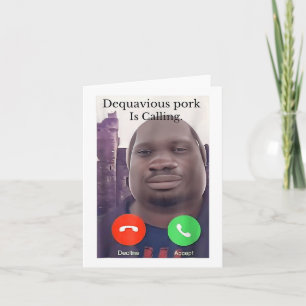 Carte Daquavious Pork Appelle John Pork Meme Joke Odd