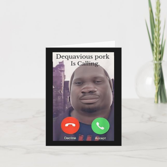 Carte Daquavious Pork appelle mème John Pork mème (Devant)