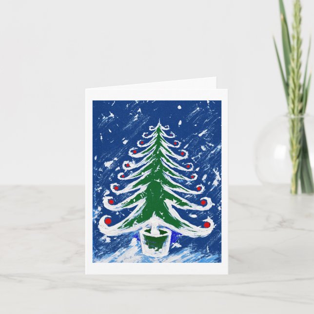 Carte d'arbre de Noël (Devant)