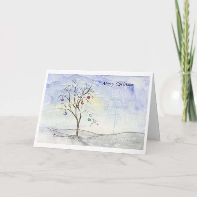 Carte d'arbre de Noël de radio-amateur avec la (Devant)