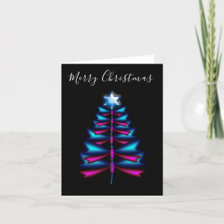Carte d'arbre de Noël Dragonfly