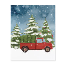 Carte d'arbre de Noël du Camion rouge BUDGET