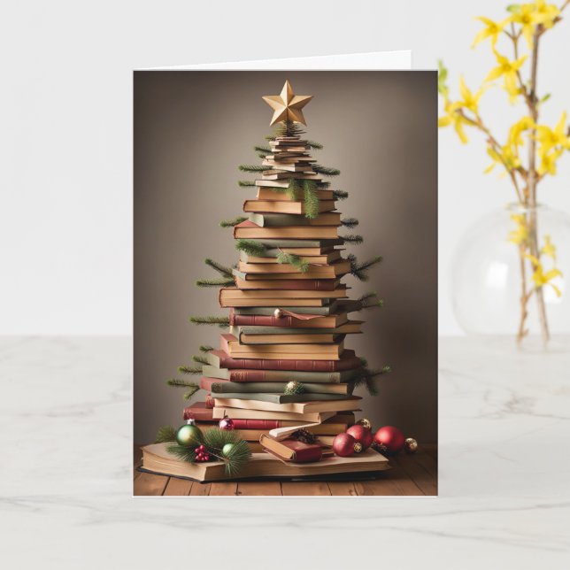 Carte d'arbre du livre Lover Xmas (Fleur jaune)