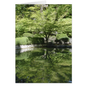 Carte d'arbre et d'étang