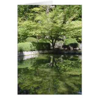 Carte d'arbre et d'étang