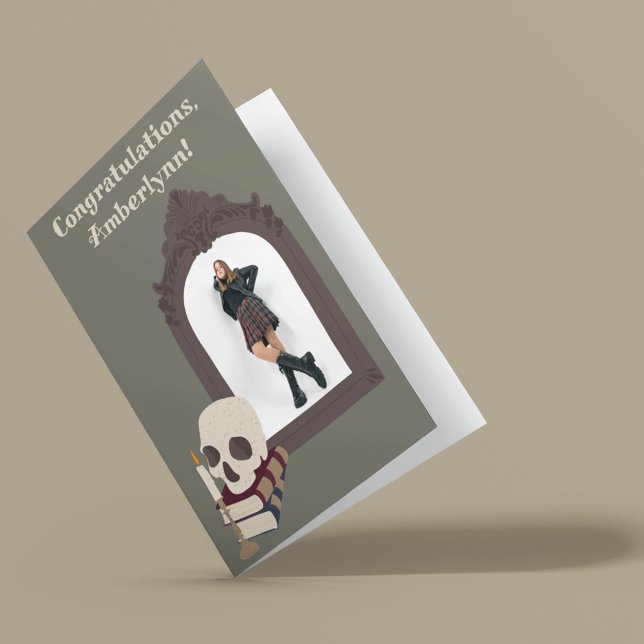 Carte Dark Academia Photo Graduation Félicitations (Créateur téléchargé)