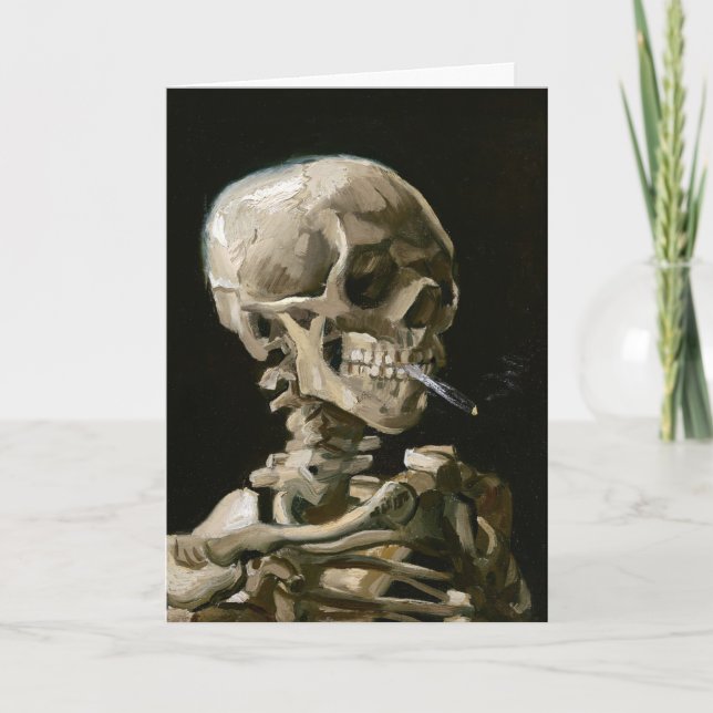 Carte Dark Academia Van Gogh Squelette Esthétique (Devant)