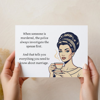 Carte Dark Humor Marriage Joke Engagement & Wedding Card