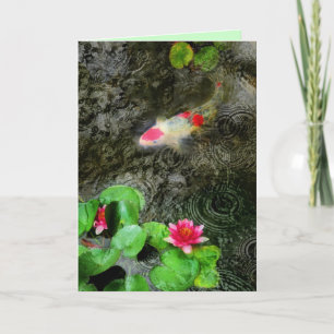 Carte dark rain, Koi greeting cards
