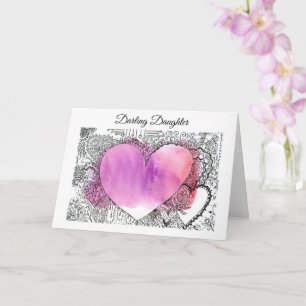 Carte Darling Daughter Valentine, personnalisable Valent