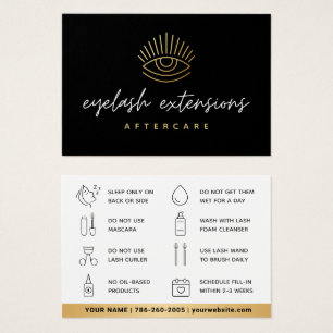 Carte d'arrière-garde Black Eyelash Extensions