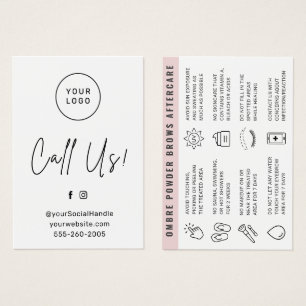 Carte d'arrière-garde en poudre Ombre personnalisé