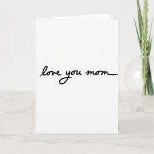Carte d'art à coup de pinceau « Je t'aime maman »