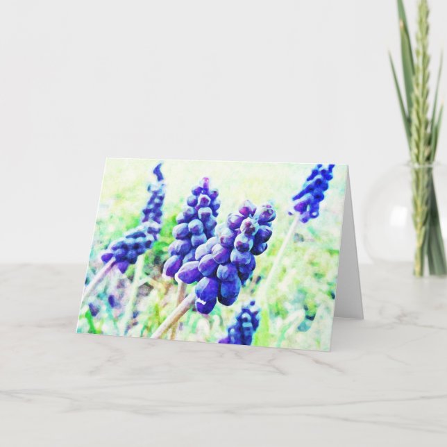 Carte d'art à fleurs Hyacinth Style impressionnist (Devant)