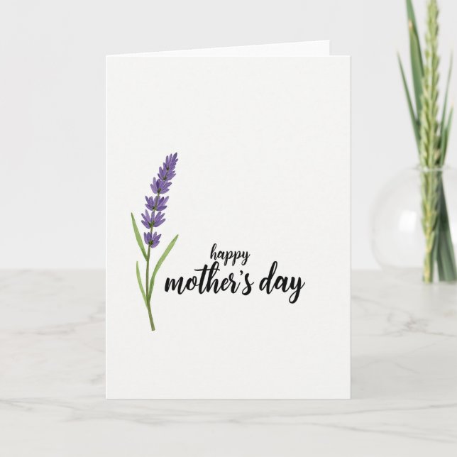 Carte d'art à l'aquarelle florale (Devant)