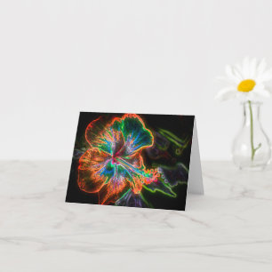 Carte d'art Abstrait Hibiscus