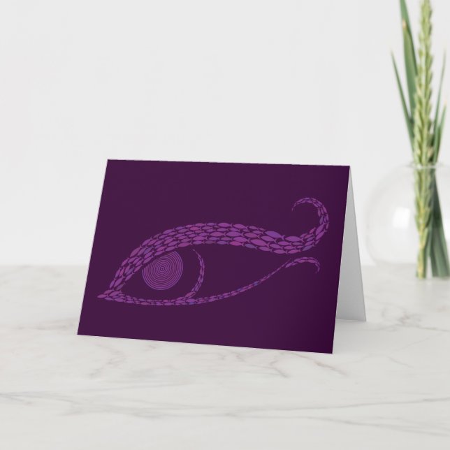 Carte d'art Abstrait pour yeux de poisson (Devant)