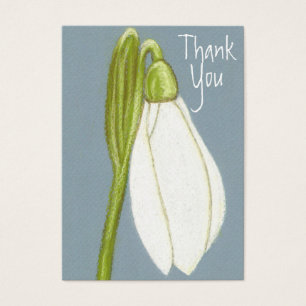 Carte d'art Aceo ~ Snowdrop Carte de remerciements