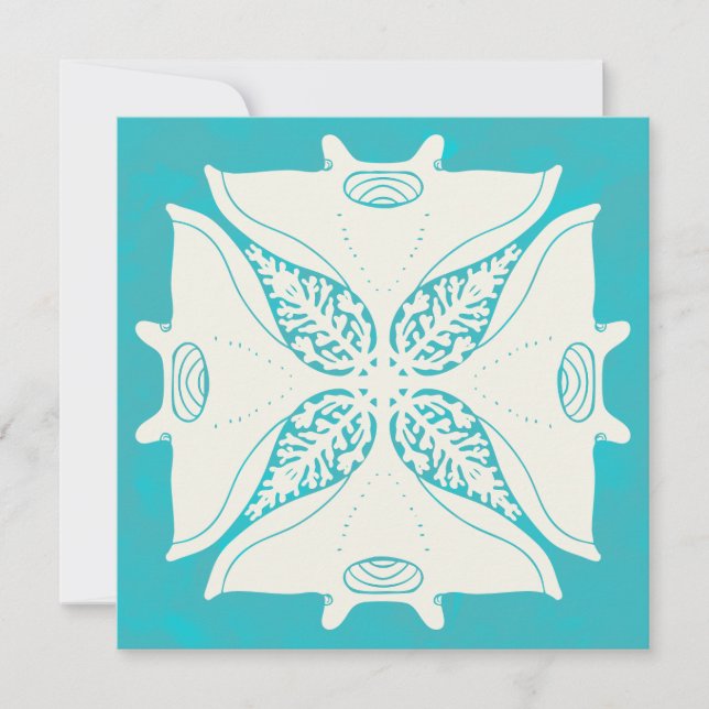 carte d'art aloha hawaïenne dos blanc (Devant)