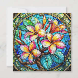 carte d'art aloha hawaïenne dos blanc