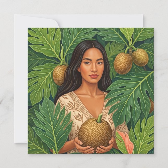 carte d'art aloha hawaïenne dos vierge (Devant)