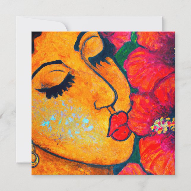 Carte d'art aloha hawaïenne vierge (Devant)