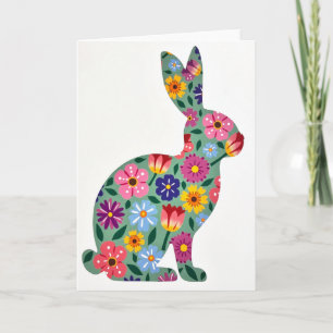 Carte d'art animal floral